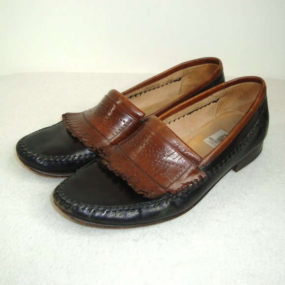 BRUNO MAGLI Tu-Tone Leather Kiltie Loafers Size 10 1/2 main image 5